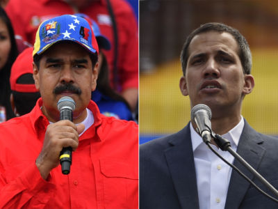 Venezuelan President Nicolas Maduro (L) and Opposition leader Juan Guaido.