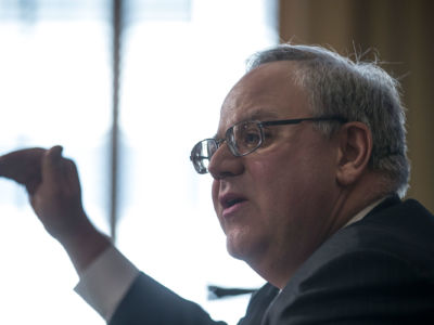David Bernhardt testifies during a Senate Energy and Natural Resources Committee confirmation hearing