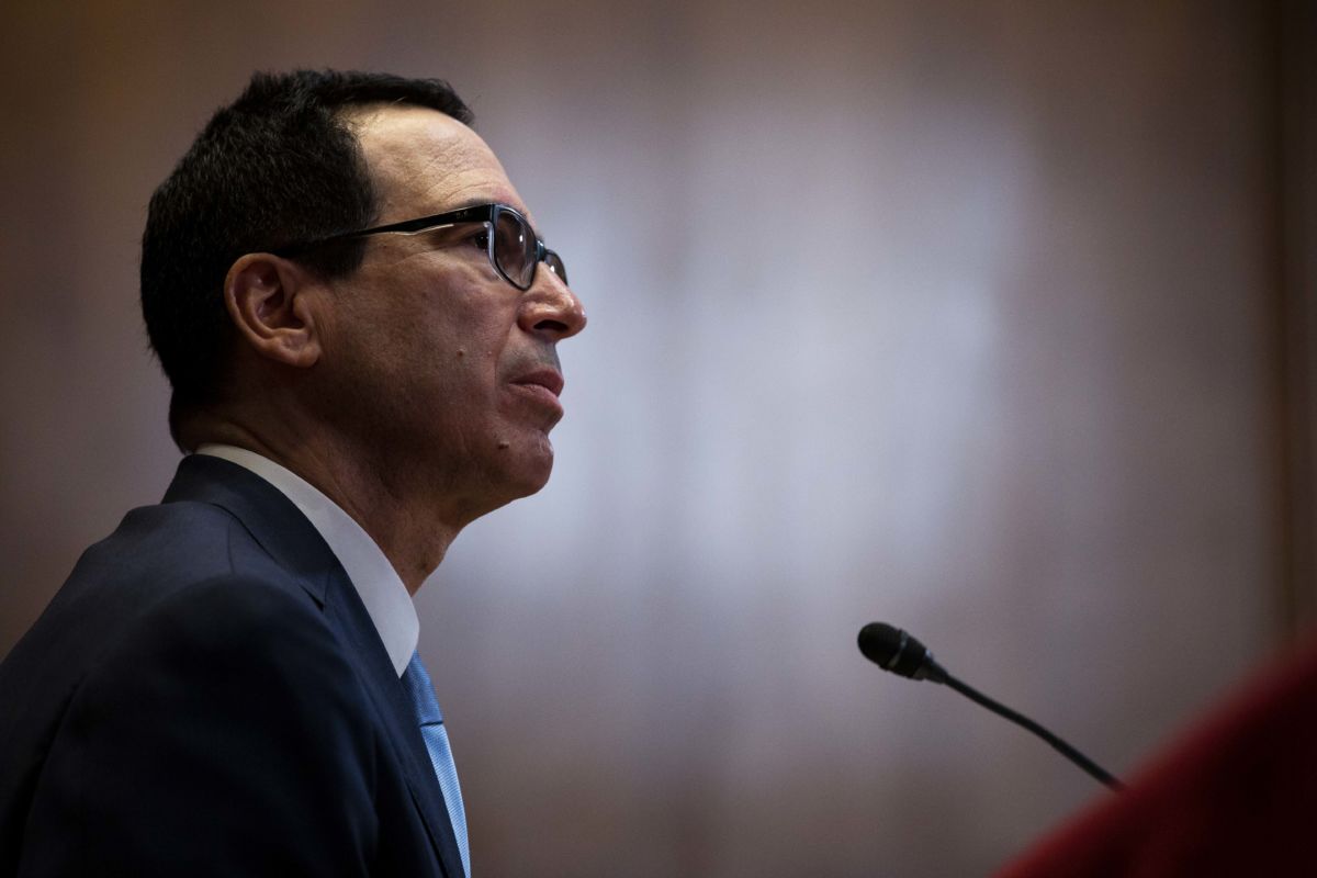 U.S. Secretary of Treasury Steve Mnuchin testifies at a Financial Services and General Government Subcommittee hearing on the proposed budget estimates and justification for FY2020 for the Treasury Department at the U.S. Capitol on May 15, 2019, in Washington, D.C.