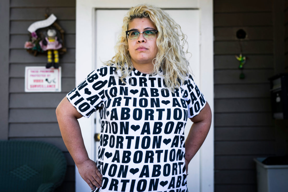 Amanda Reyes, president and executive director of the Yellowhammer Fund, a non-profit that provides funding for low-income womem seeking abortions, poses for a portrait at POWER House on Tuesday, May 14, 2019, in Montgomery, Alabama.