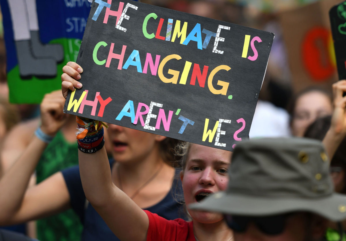 Protesters attend a Fridays For Future demonstration for climate protection in Dortmund, Germany, on August 2, 2019.