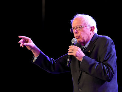 Sen. Bernie Sanders speaks onstage during the 2019 Young Leaders Conference - 2020 Presidential Candidates Forum at Georgia International Convention Center on August 17, 2019, in College Park, Georgia.