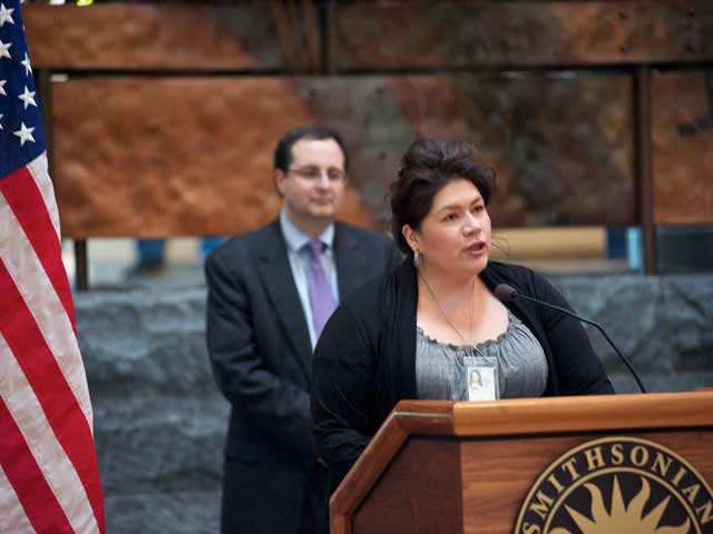 Kimberly Teehee appears in this 2010 photo, serving as the White House Senior Policy Advisor for Native American Affairs, supporting the Tribal Law and Order Act.