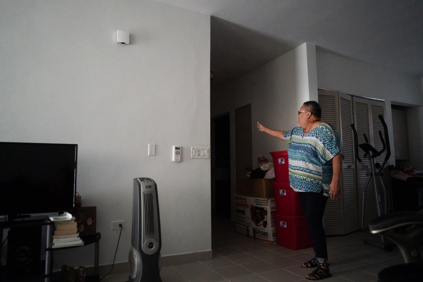 Colón gives a tour of her new apartment, June, 2019.