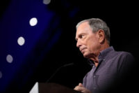 Former Mayor Michael Bloomberg speaks with attendees at the Presidential Gun Sense Forum at the Iowa Events Center in Des Moines, Iowa, August 10, 2019.