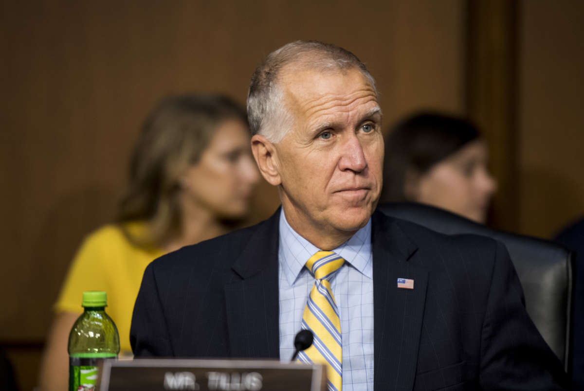 Americans for Prosperity Action spent nearly $230,000 this week to boost GOP senators facing re-election in 2020, such as Sen. Thom Tillis (R-N.C.), pictured above.