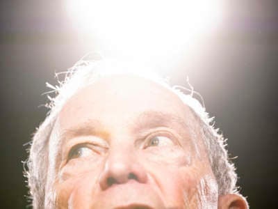 Democratic presidential candidate former New York City Mayor Mike Bloomberg delivers remarks during a campaign rally on February 12, 2020, in Nashville, Tennessee.