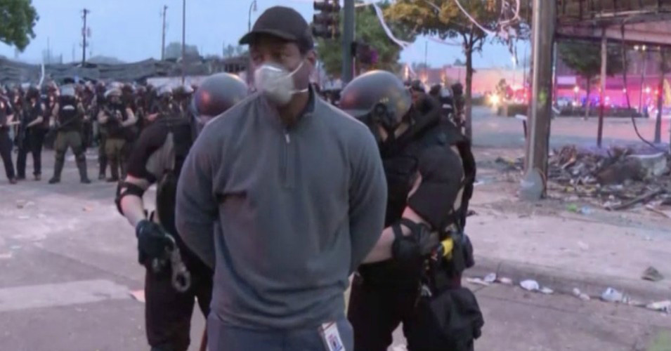 CNN correspondent Omar Jimenez was arrested live on air while covering Minneapolis protests against the police killing of George Floyd on May 29, 2020.