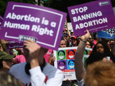 Abortion rights activists rally in front of the U.S. Supreme Court in Washington, D.C., on May 21, 2019.