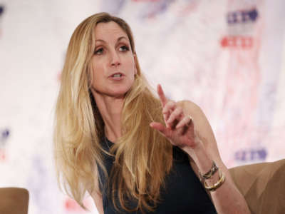 Ann Coulter speaks onstage during Politicon 2018 at the Los Angeles Convention Center on October 20, 2018, in Los Angeles, California.