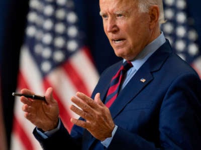 Former Vice President Joe Biden speaks on September 4, 2020, in Wilmington, Delaware.