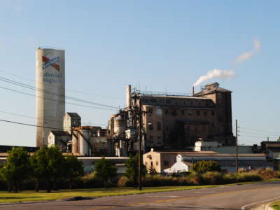 The Colonial Sugar Refinery in Gramercy, Louisiana, was constructed in 1902 and was the first operating refinery to be placed on the National Register of Historic Places.