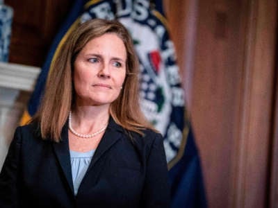 Supreme Court Nominee Amy Coney Barrett attends a meeting at the U.S. Capitol on September 30, 2020, in Washington, D.C.