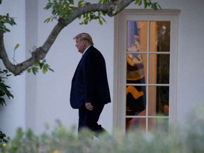 President Trump walks out of the White House on October 20, 2020, in Washington, D.C.