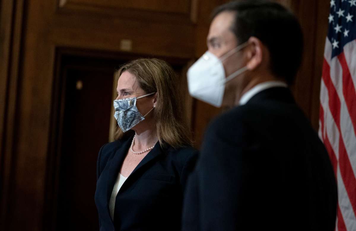 Amy Coney Barret and Marco Rubio