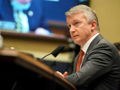 Dr. Richard Bright, former director of the Biomedical Advanced Research and Development Authority, testifies during a House Energy and Commerce Subcommittee on Health hearing to discuss protecting scientific integrity in response to the coronavirus outbreak on May 14, 2020, in Washington, D.C.