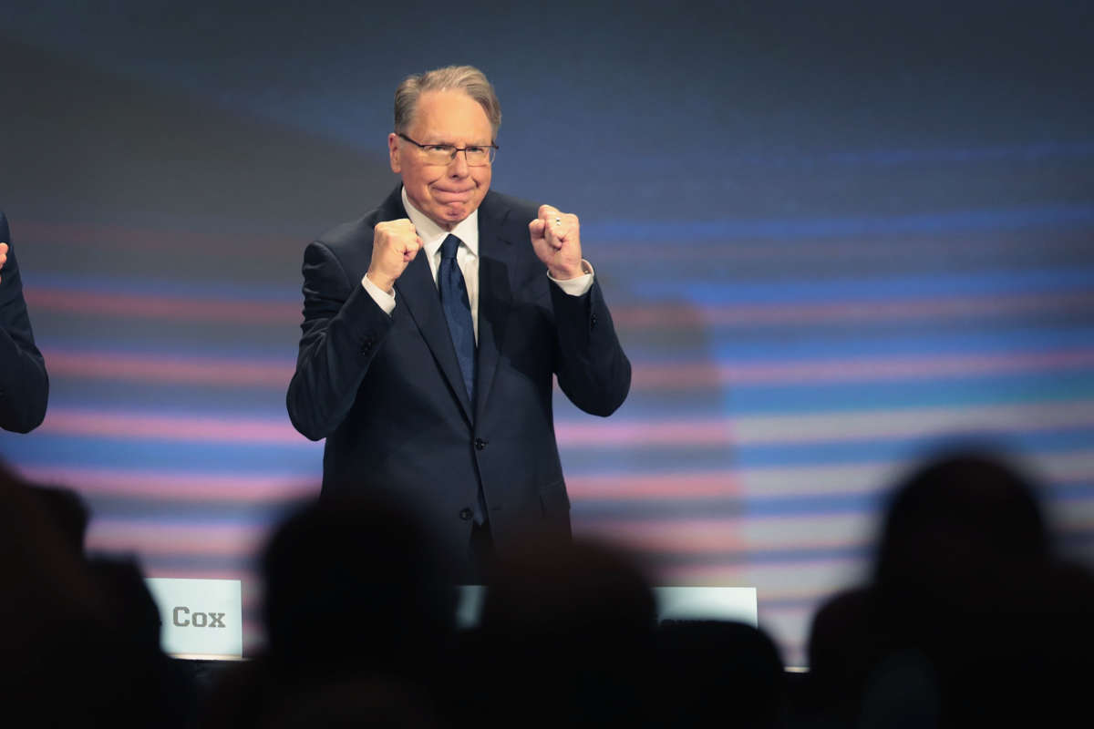 Wayne LaPierre, NRA vice president and CEO attends the NRA annual meeting of members at the 148th NRA Annual Meetings and Exhibits on April 27, 2019, in Indianapolis, Indiana.