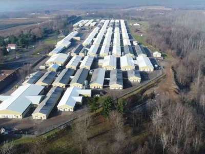 A drone view of Marshall BioResources, one of the largest breeders of dogs for experimentation in the United States.