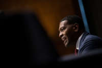 Michael Regan speaks during his nomination hearing before the Senate Environment and Public Works Committee to be Administrator of the Environmental Protection Agency in Washington, D.C., on February 3, 2021.