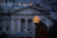 President Biden returns to the White House after a trip to Michigan on February 19, 2021, in Washington, D.C.