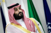 Saudi Arabia's Crown Prince Mohammed bin Salman attends a meeting during the G20 Summit in Osaka on June 28, 2019.