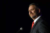 Dave Yost gives his victory speech after winning the Ohio Attorney General race on November 6, 2018 at the Ohio Republican Party's election night party at the Sheraton Capitol Square in Columbus, Ohio, in 2018.