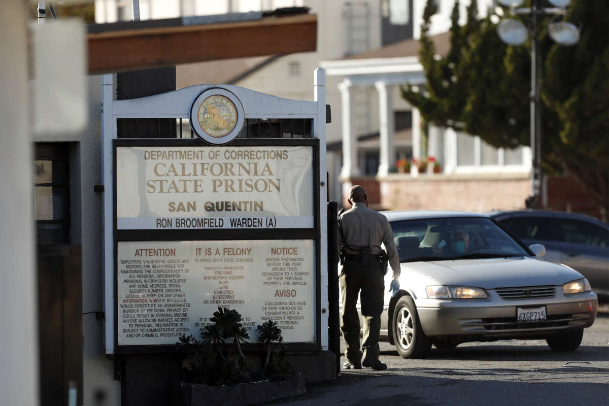 San Quentin State Prison in San Quentin, California, on December 14, 2020.