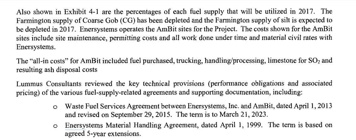 Waste Fuel Services Agreement referenced in W.V. Public Services Commission case, May 2017