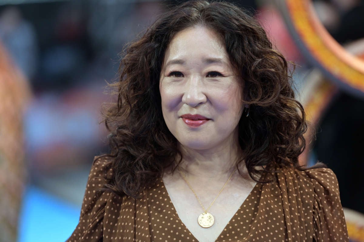 Sandra Oh, who plays the lead role in Netflix's new show, "The Chair," attends a screening on August 26, 2021, in London, England.