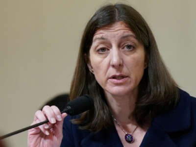 Rep. Elaine Luria (D-Virginia) speaks during the House Select Committee investigating the January 6 attack on the U.S. Capitol, at the Cannon House Office Building in Washington, D.C., on July 27, 2021.