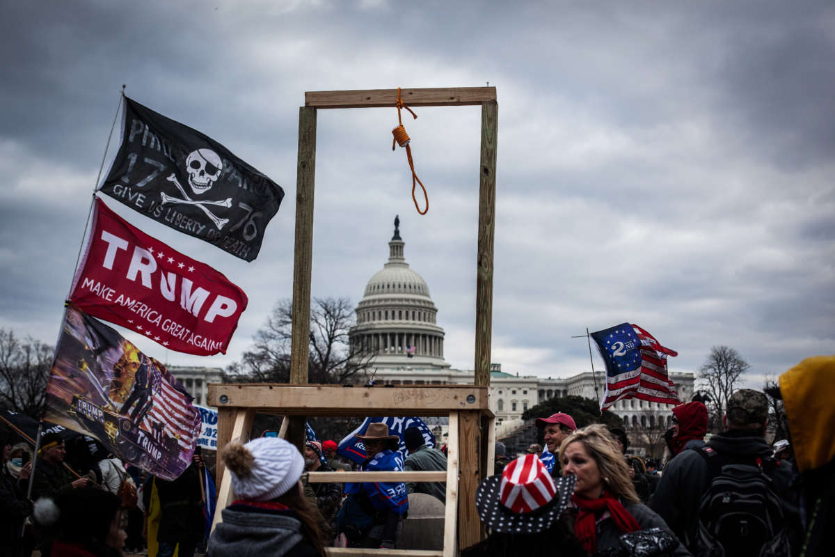 Trump supporters near the U.S Capitol, on January 6, 2021, in Washington, D.C.