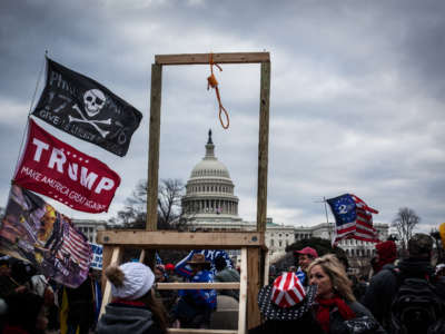 Trump supporters near the U.S Capitol, on January 6, 2021, in Washington, D.C.