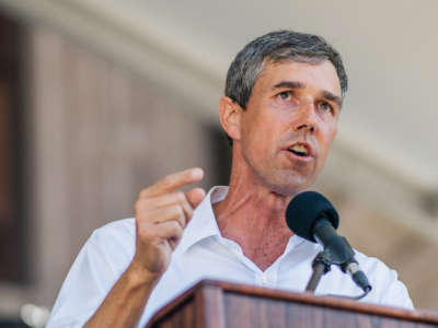 Former Rep. Beto O'Rourke speaks during the Georgetown to Austin March for Democracy rally on July 31, 2021, in Austin, Texas.
