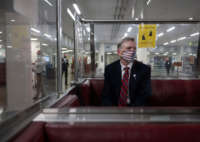 Rep. Paul Gosar rides a subway to the U.S. Capitol Building on November 17, 2021, in Washington, D.C.