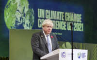 U.K. Prime Minister Boris Johnson speaks at the 26th UN Climate Change Conference of the Parties (COP26) on November 2, 2021.