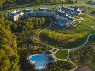 An aerial view of the Salamander Resort in Middleburg, Virginia, taken on October 18, 2013.