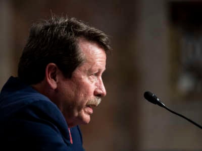 Robert Califf testifies during the Senate Health, Education, Labor and Pensions Committee hearing on the nomination to be commissioner of the Food and Drug Administration on December 14, 2021.