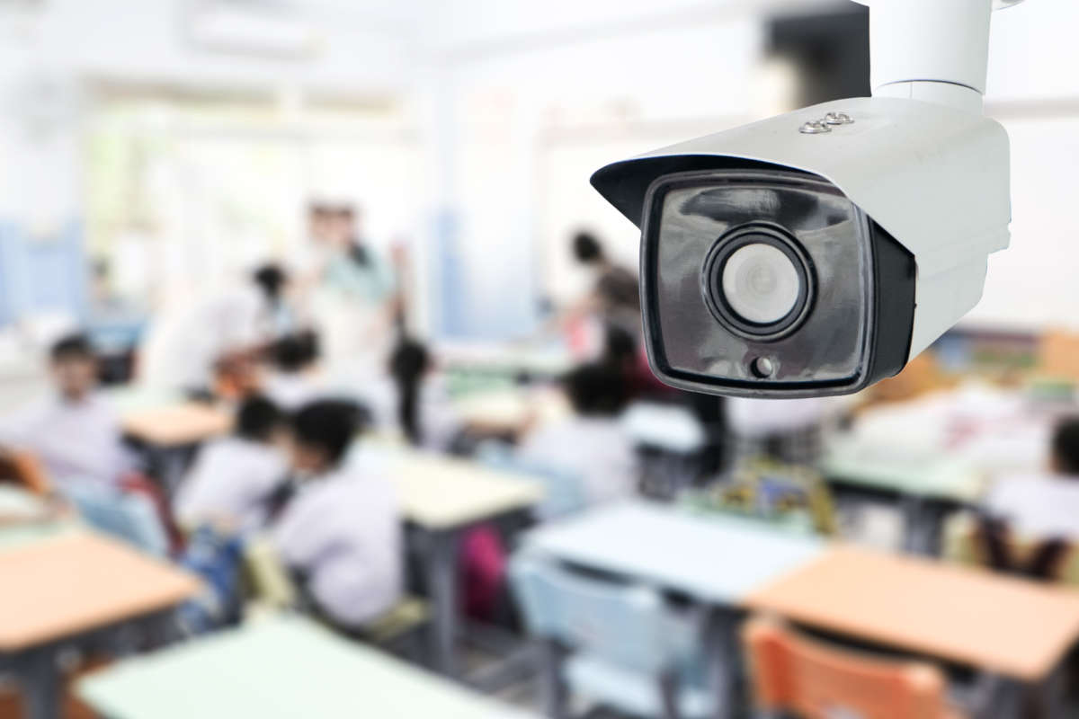 Security camera in classroom