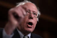 Sen. Bernie Sanders speaks during a press conference at the U.S. Capitol on January 30, 2019, in Washington, D.C.