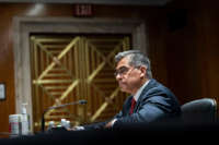 Xavier Becerra, Secretary of Health and Human Services, testifies during a Senate Appropriations Subcommittee hearing on June 9, 2021, at the U.S. Capitol in Washington, D.C.