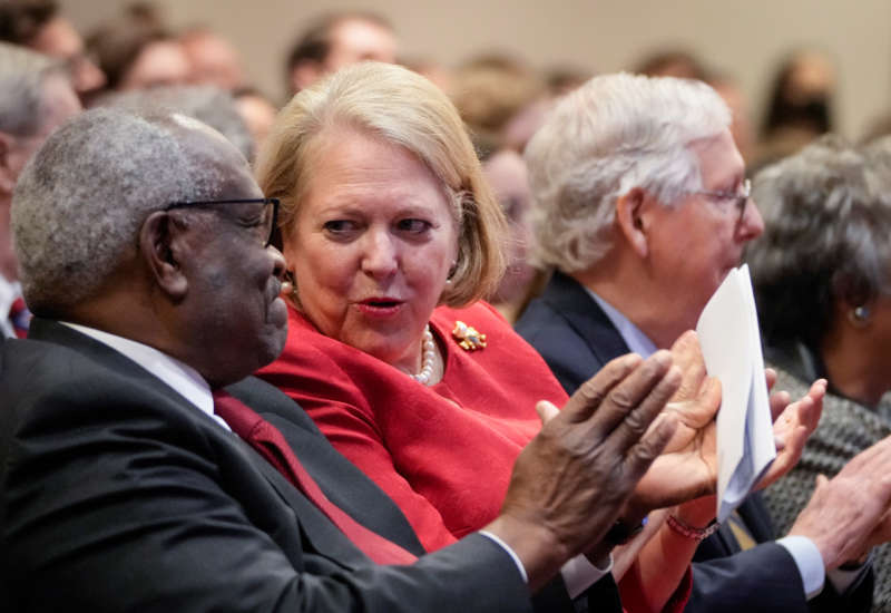 Ginni Thomas, Wife of Clarence Thomas, Attended “Stop the Steal” Rally on Jan. 6