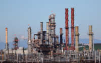 A view of the Chevron refinery on November 17, 2021, in Richmond, California.