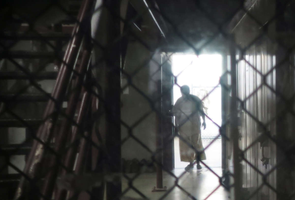 A prisoner is seen in Camp 6 at the Guantánamo Bay (Gitmo) maximum security detention center in Guantánamo, Cuba, on October 22, 2016.