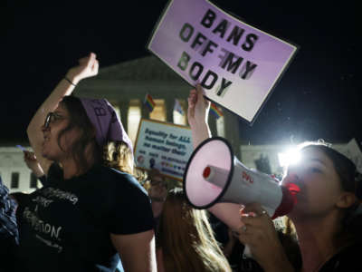 Activists in support of and against abortion rally outside of the U.S. Supreme Court on May 2, 2022, in Washington, D.C.