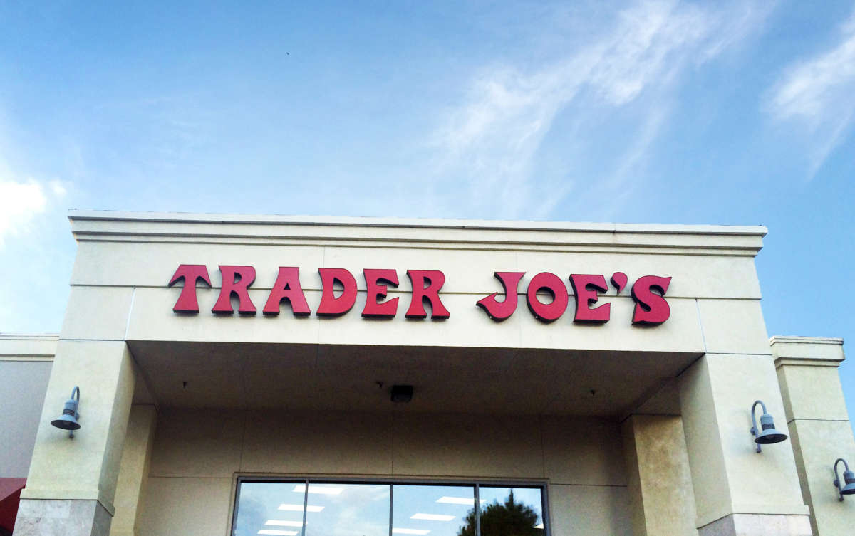 Trader Joe's front entrance in Santa Maria, California.