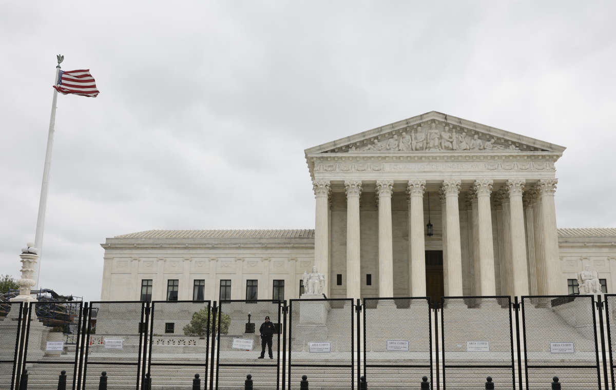 A view of the Supreme Court during a Mother's Day rally in support of abortion rights on May 8, 2022, in Washington, D.C.