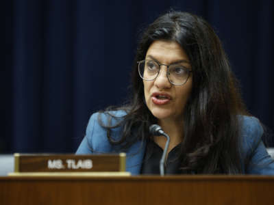 Rep. Rashida Tlaib questions Treasury Secretary Janet Yellen as she testifies before the House Financial Services Committee in the Rayburn House Office Building on Capitol Hill on May 12, 2022, in Washington, D.C.