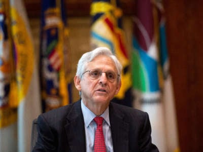 Attorney General Merrick Garland speaks at the Department of Justice in Washington, D.C., on July 6, 2022.