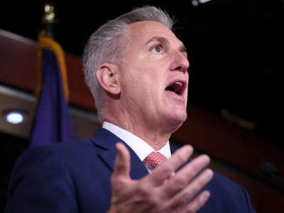 House Minority Leader Kevin McCarthy answers questions during a press conference at the U.S. Capitol on July 29, 2022, in Washington, D.C.