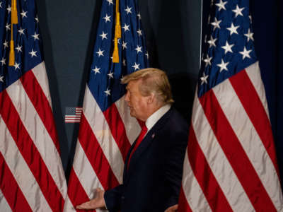 Former President Donald Trump speaks at the America First Policy Institute's America First Agenda summit at the Marriott Marquis on July 26, 2022, in Washington, D.C.